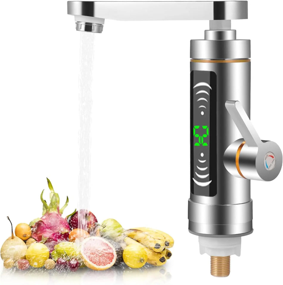 Rubinetto Elettrico Istantaneo per Acqua Calda Senza Serbatoio in Acciaio Inossidabile