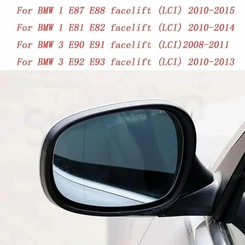 1 Pair White Rearview Exterior Side Mirror Caps for BMW E90 E91 E92 E93 E81 E87 E82 E88 3 1 Series M Design replacement by InterCyprus Trading Ltd