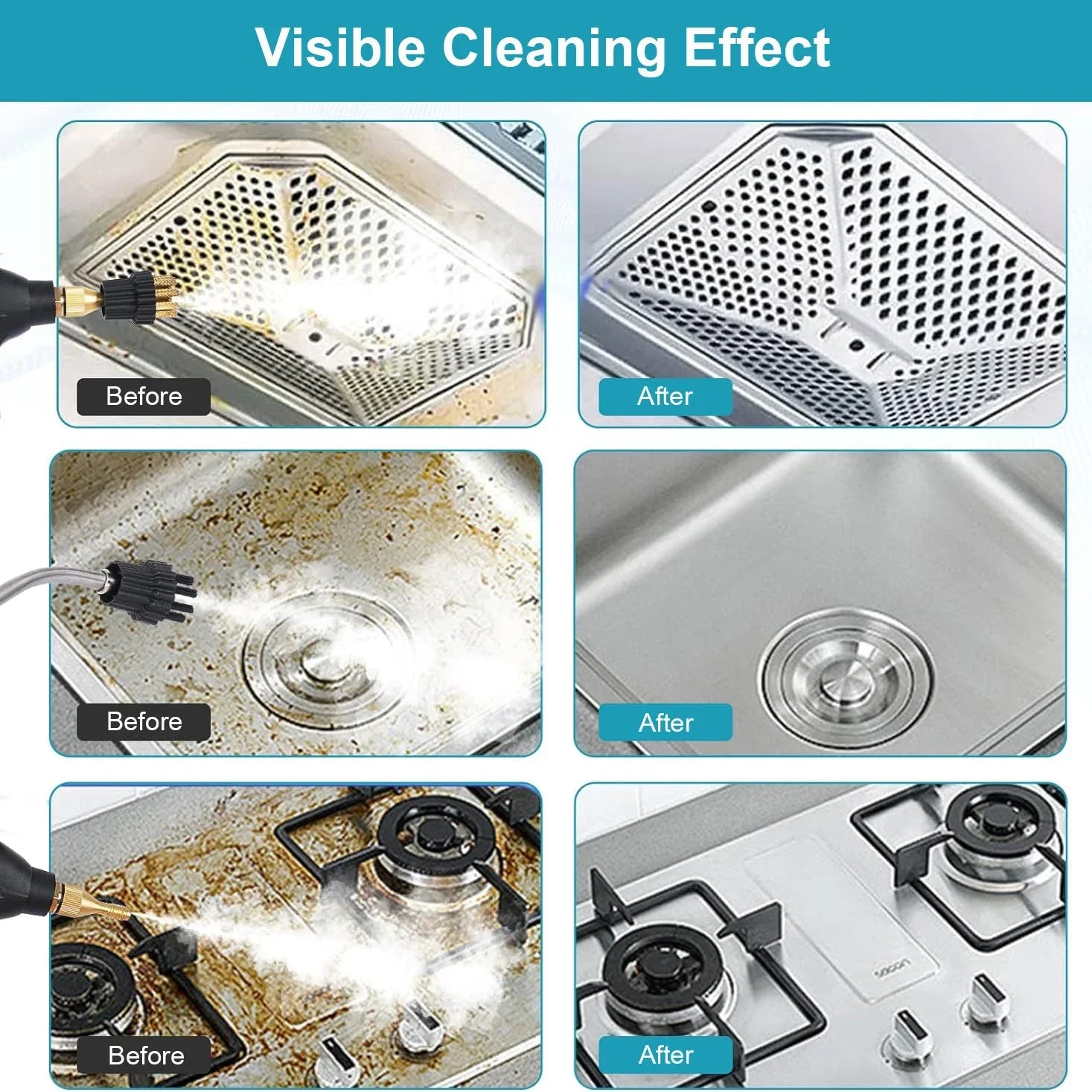 High-Pressure 2500W Steam Cleaner for Home &amp; Car