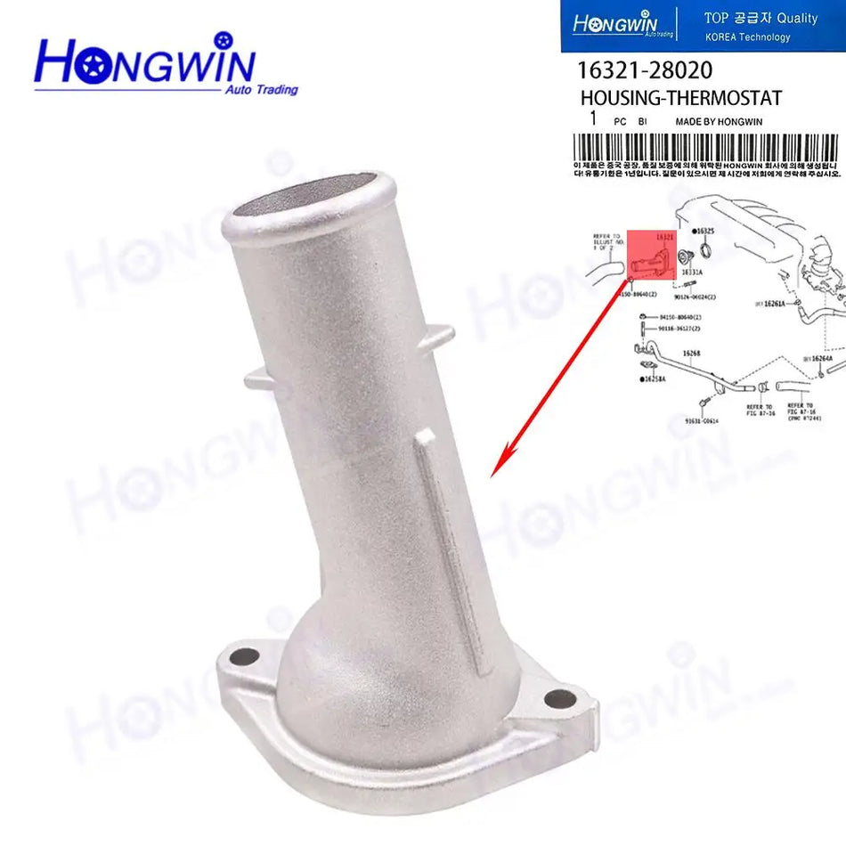 Coolant Thermostat Housing For Toyota Matrix RAV4 Camry Highlander