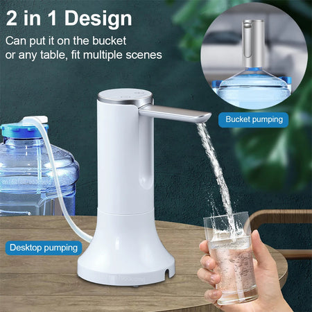 Electric Water Gallon Pump &ndash; Rechargeable Desktop Dispenser