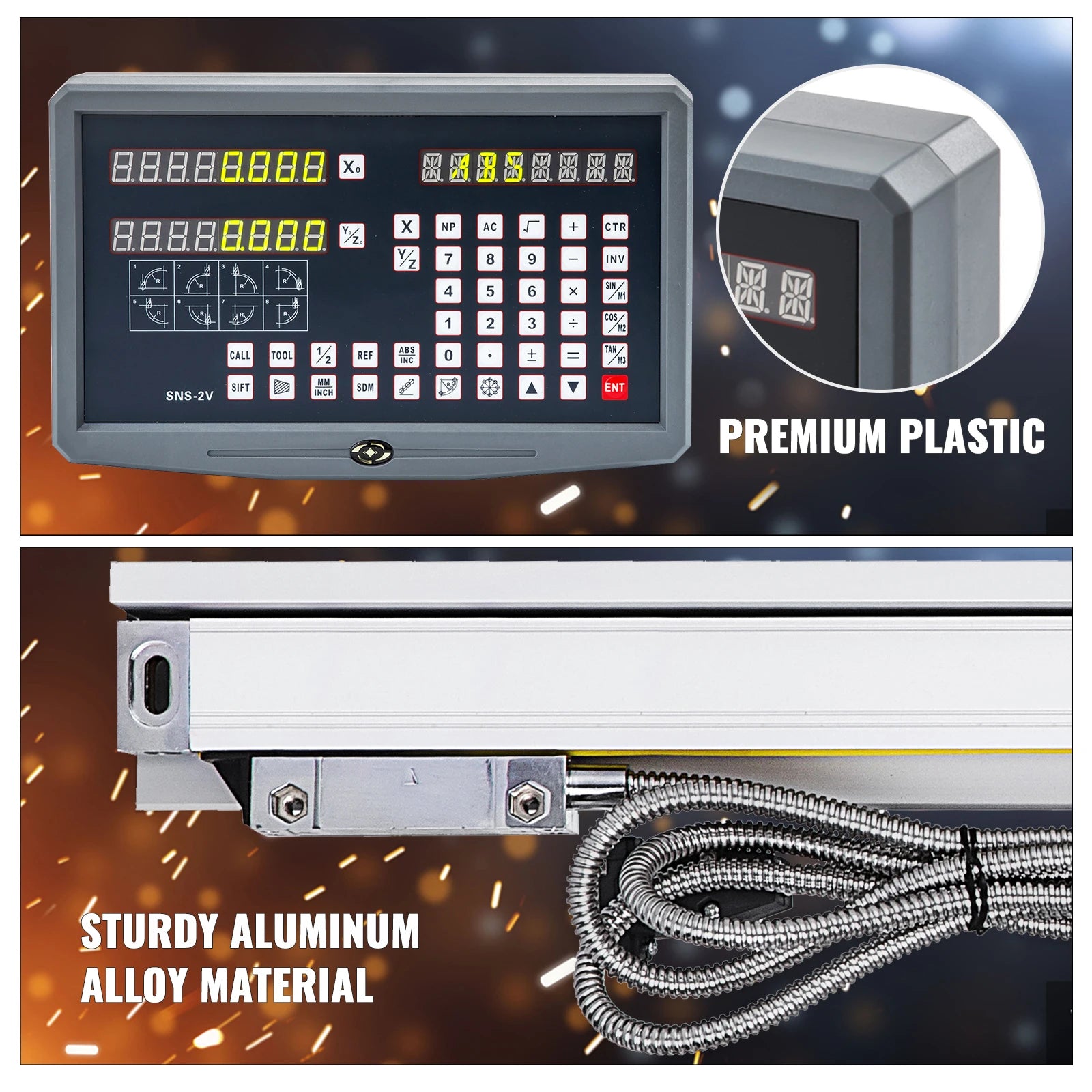 Digitale Externe Lineaire Schaal, 0-150 Mm DRO Remote LCD voor Freesmachines of Draaibanken, Aluminiumlegering, Zwart, ± 0,06 Nauwkeurigheid, 0,001 Mm Divisie, Snelle Respons Digitale Externe Lineaire Schaal, 0-150 Mm DRO Remote LCD voor Freesmachines of Draaibanken, Aluminiumlegering, Zwart, ± 0,06 Nauwkeurigheid, 0,001 Mm Divisie, Snelle Respons