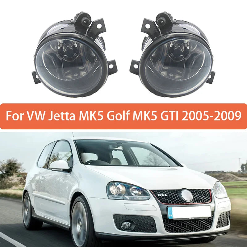 Front Fog Lamps With Clear Lens For VW Jetta MK5 Golf MK5 GTI 2005-2009