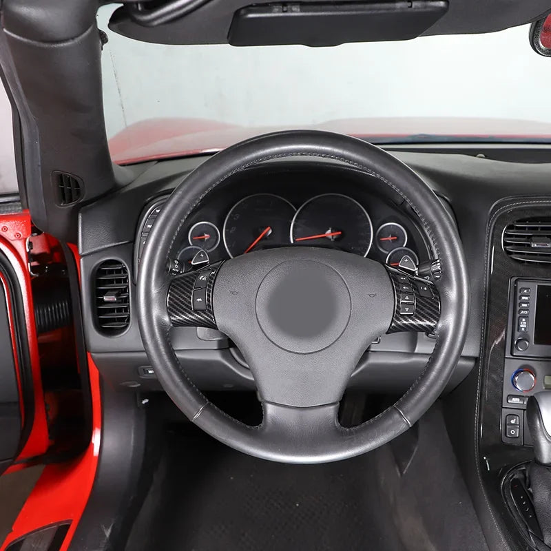 Cornice Pulsanti Volante in Fibra di Carbonio Corvette C6