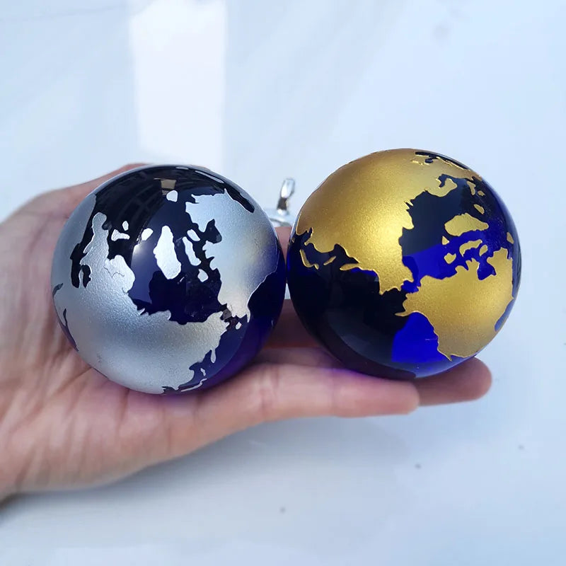 60mm Crystal Ball Blue World Globe Stand &ndash; Crystal Clarity