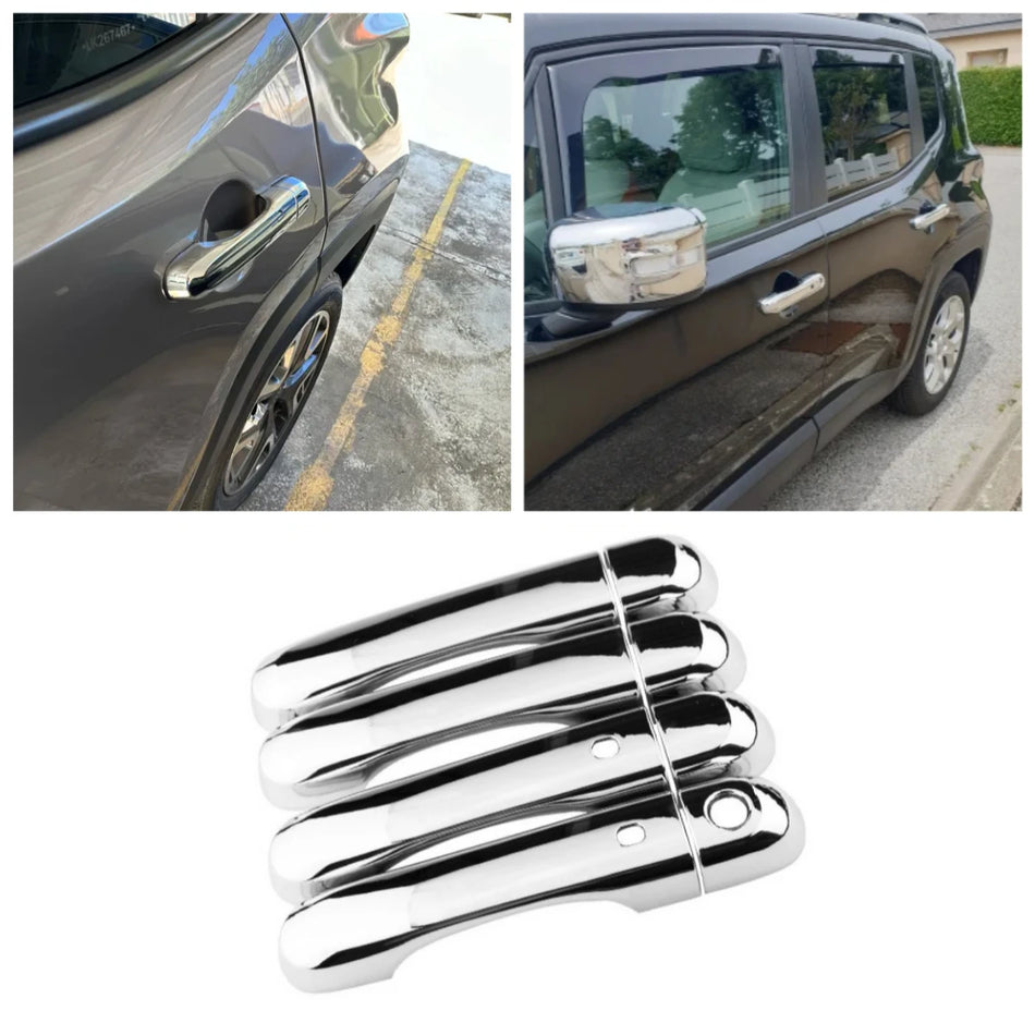 Door Handle Catch Cover for Jeep Renegade ABS Chrome Exterior Trim Molding Stickers