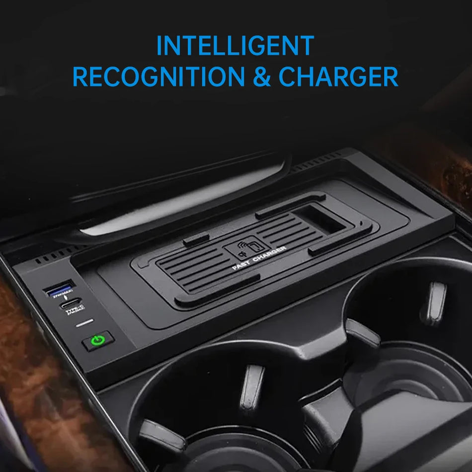 Chargeur de Voiture Sans Fil Rapide Qi Pour BMW X5 F15 X6 F16 2014 2018