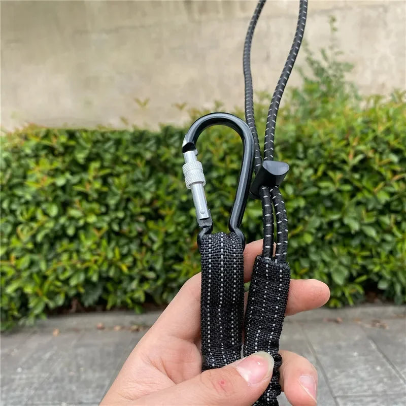 Safety Bungee Tether Lanyard Carabiner Hook &ndash; Anti Fall