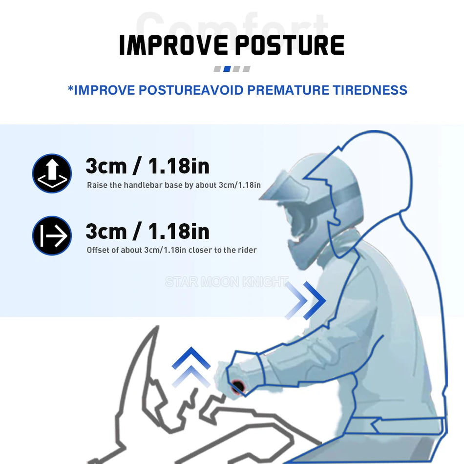 Adaptér na držák řídítek s offsetem z hliníku pro BMW R1300GS/Adventure a R1300RT