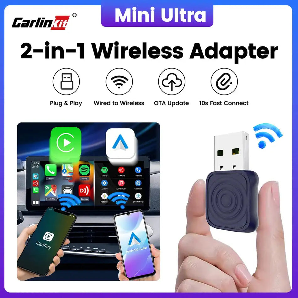 Carlinkit 2 In 1 Wireless CarPlay And Android Auto Adapter