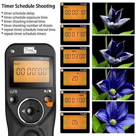 Pixel TW-283 Wireless Timer Remote Control for Canon, Nikon, Sony Cameras