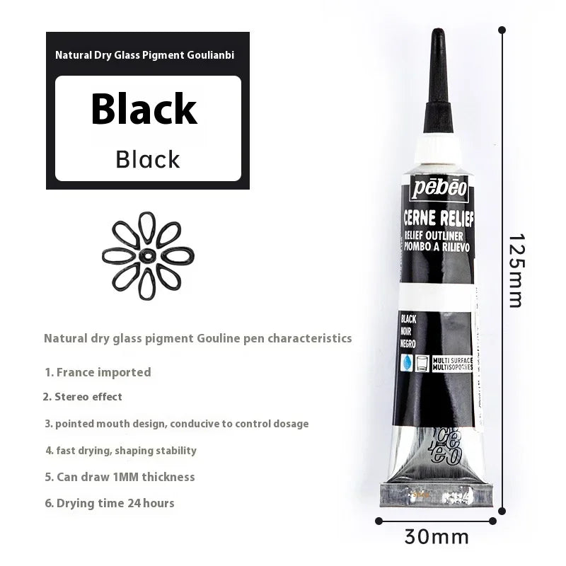 Pebeo Acrylic Paint 20ml Tube &ndash; Waterproof Multi Surface 20ml Black