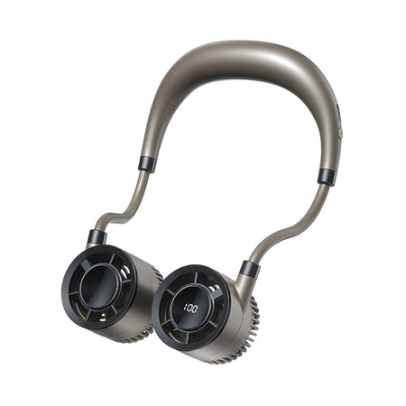 Raugee Portable Neck Fan USB Rechargeable &ndash; Four Speeds Brown