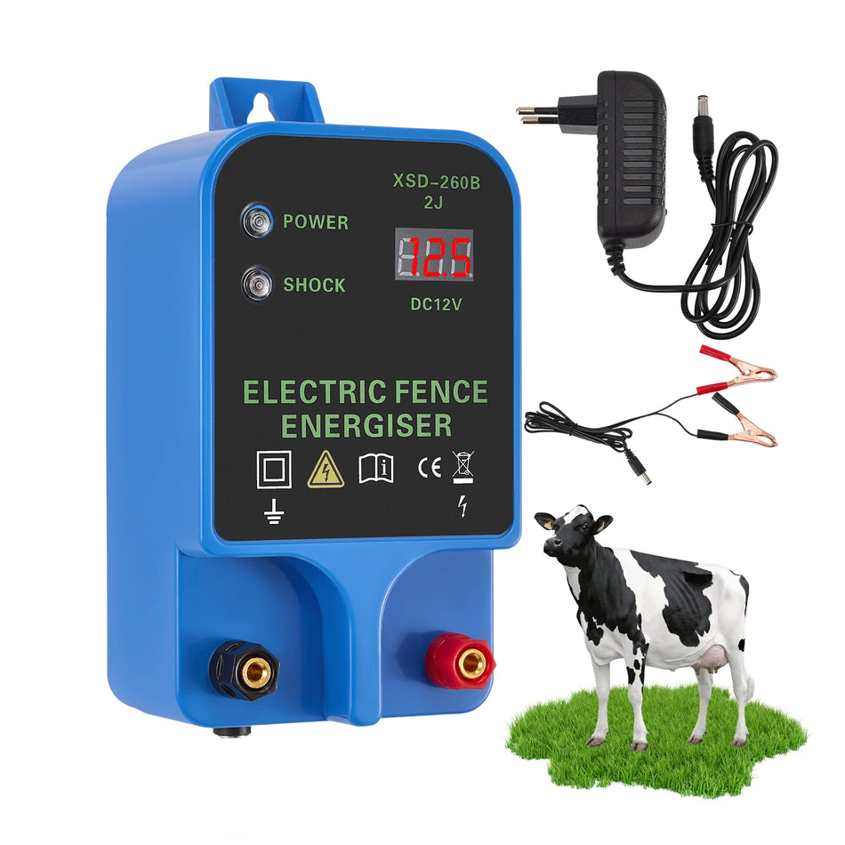Cargador de Energizador de Cerca Eléctrica 12V 2J 10.5kV 2 a 10 KM