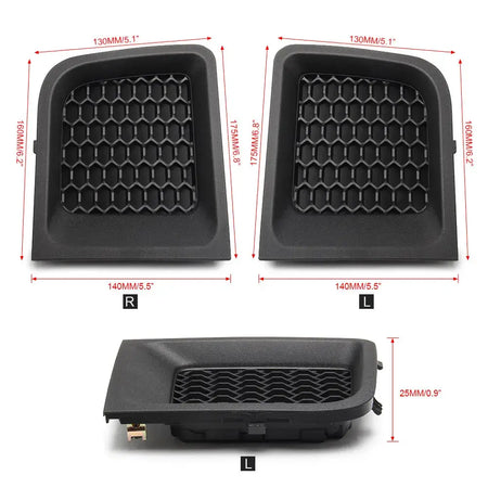 Car Front Left and Right Lower Bumper Grille Insert Bezel Cover Replacement 5XB63LXHAA For Jeep Renegade 2015-2017 by InterCyprus Trading Ltd