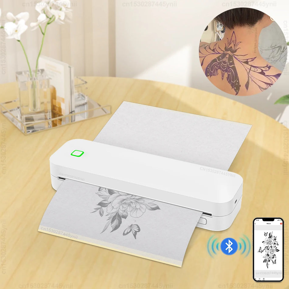 Wireless Tattoo Stencil Printer D210 &ndash; Bluetooth Inkless A4