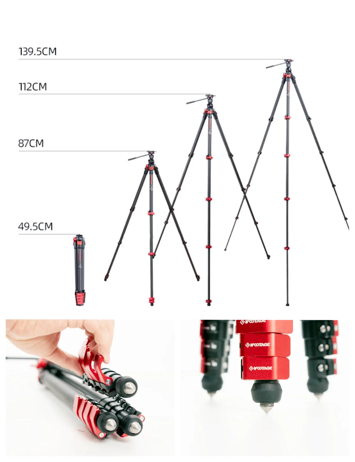 TA3B Gazelle &ndash; Lightweight Travel Tripod With Fluid Head