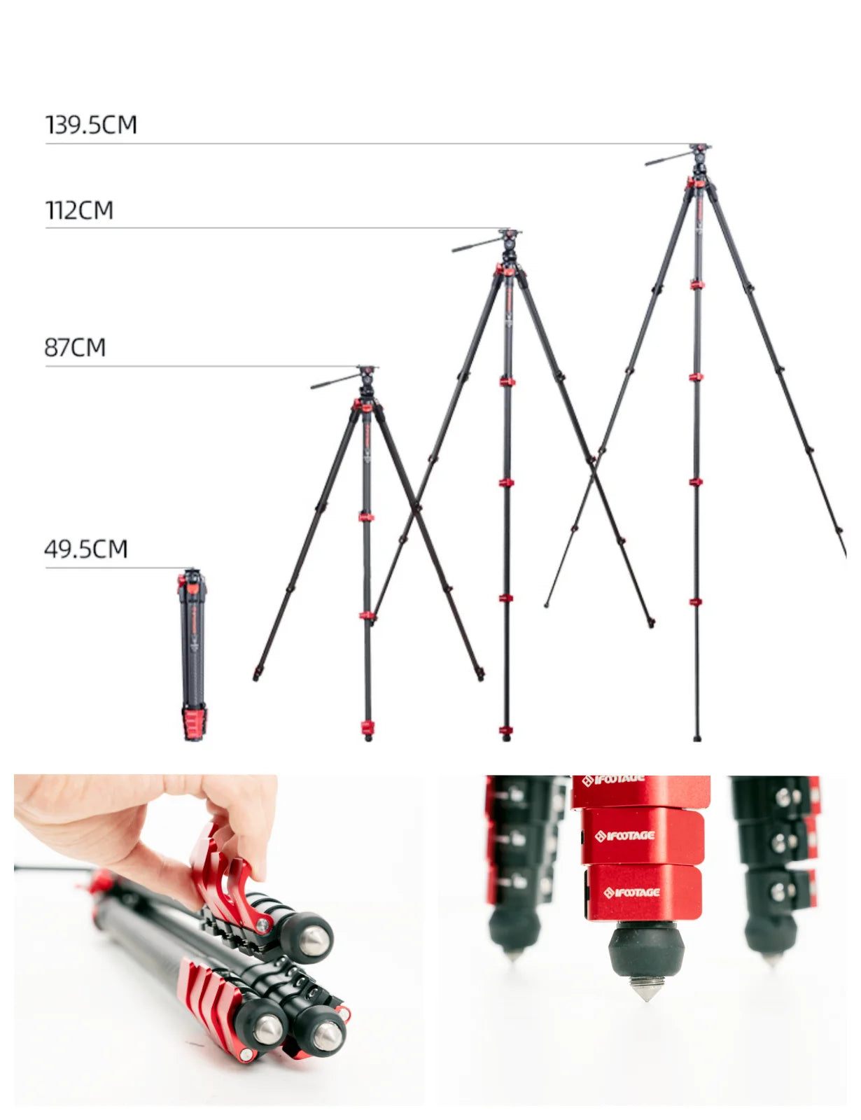 TA3B Gazelle &ndash; Lightweight Travel Tripod With Fluid Head