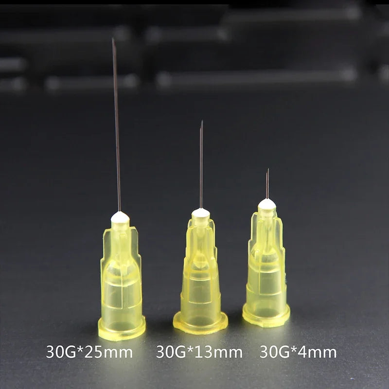 Juego de agujas para párpados de acero inoxidable ultrafino, indoloro, 4mm/13mm/25mm, 100 piezas