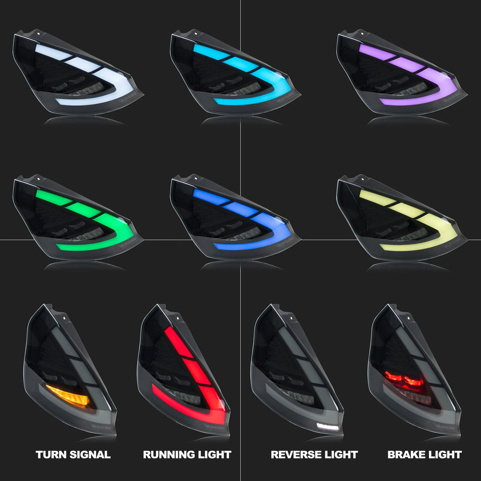 Xunder LED RGB Luci Posteriori Per Ford Fiesta 2008 A 2017 MK7 MK7.5 Indicatore Di Direzione Dinamico Sequenziale Lampade Posteriori
