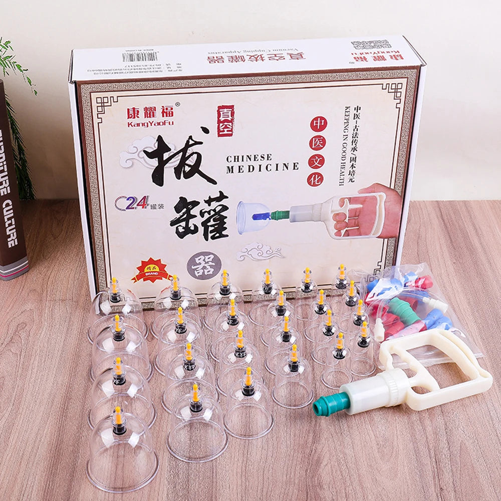 Cupping Therapy Set &ndash; Effective Cellulite Relief and Back Pain Therapy 24Pcs-Set