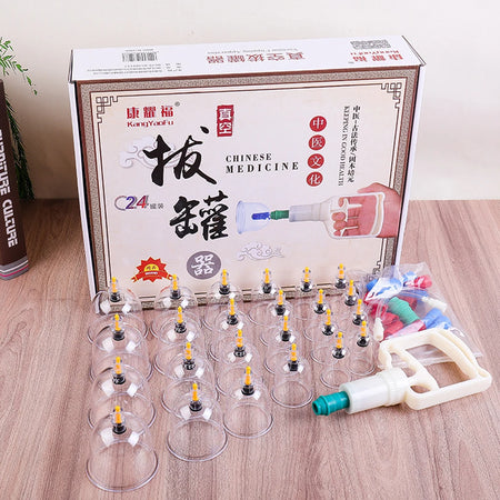 Cupping Therapy Set &ndash; Effective Cellulite Relief and Back Pain Therapy 24Pcs-Set