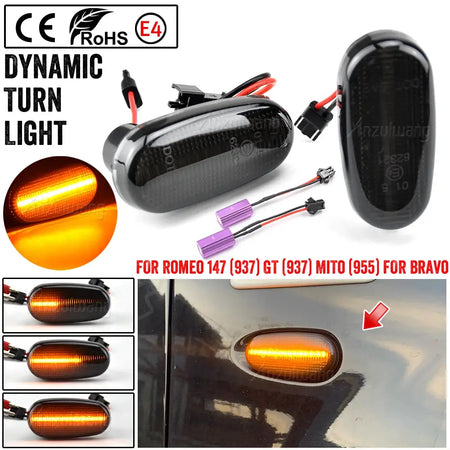 LED Dynamic Side Marker Lights For Alfa Romeo 147 Mito Bravo 2 Arrow by InterCyprus Trading Ltd