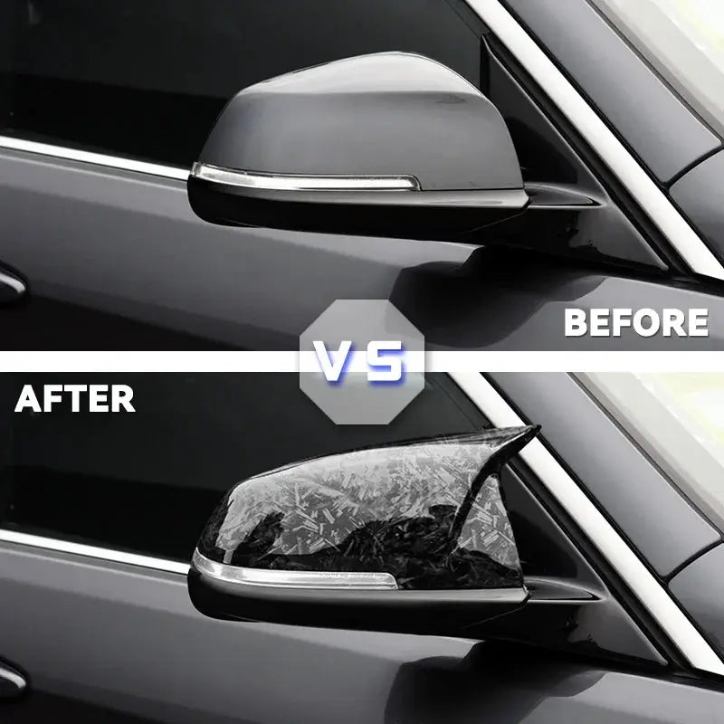 2 pieces Rearview Mirror Cover Cap Carbon Fiber For BMW Series 1 2 3 4 X M 220i 328i 420i F20 F21 F22 F23 F30 F32 F33 F36 X1 by InterCyprus Trading Ltd