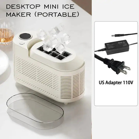 Portable Cube Ice Maker For Home Office Car 12V 110V 220V 110V White