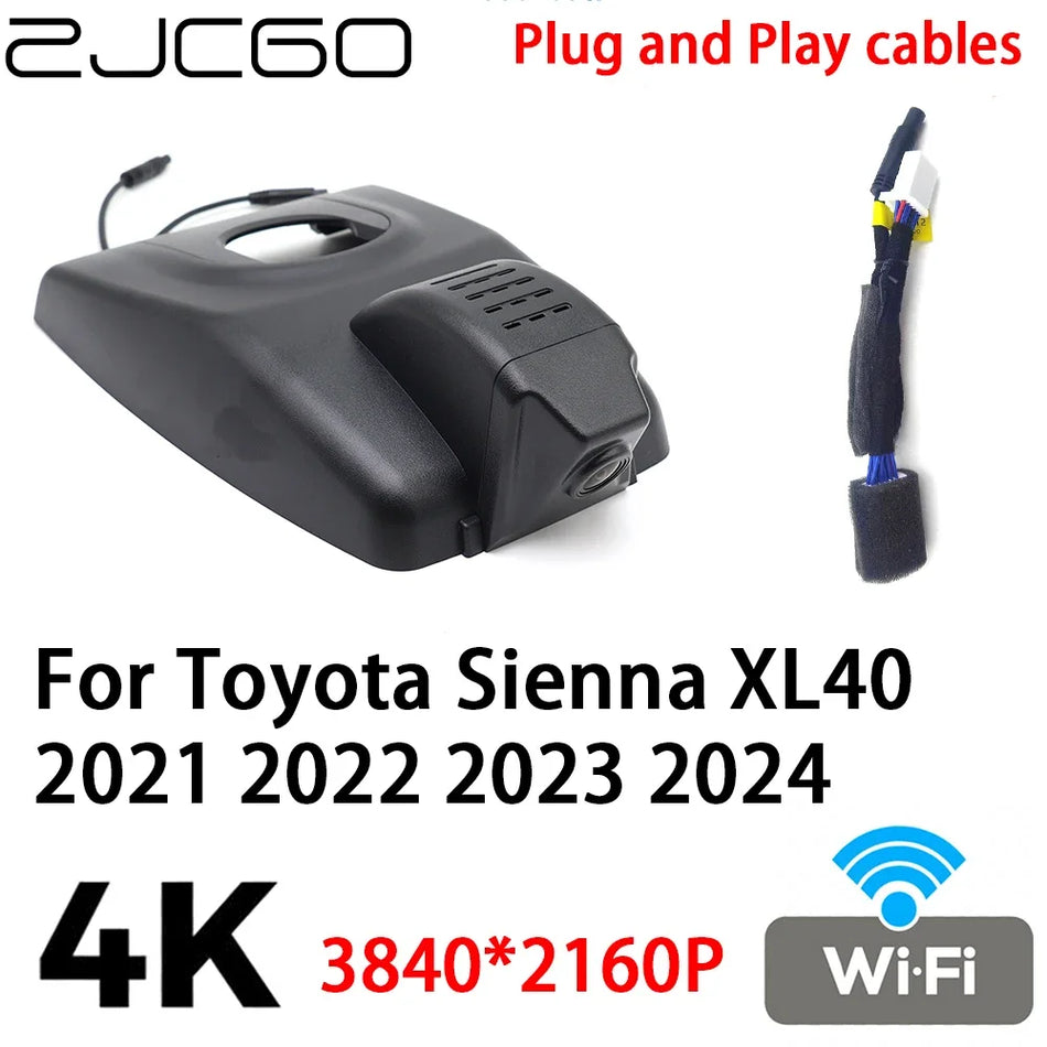 Κάμερα Ταμπλό για Toyota Sienna XL40 4K Ευρυγώνιος Φακός Plug and Play Καταγραφέας Βίντεο Συμπεριλαμβάνεται