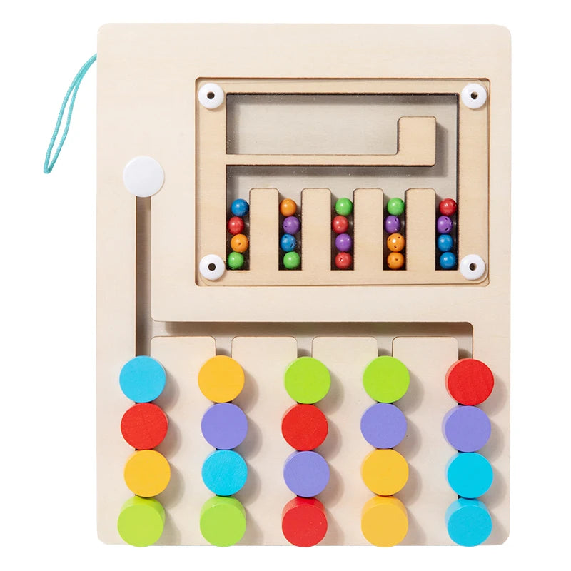Magnetic Color Sliding Puzzle Board &ndash; Color Matching Logic NB245C2-5 Colors