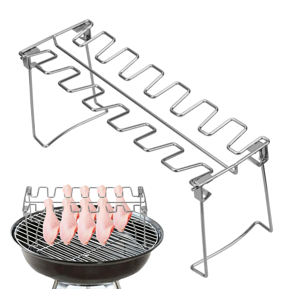 Antihaft Edelstahl BBQ Bratrost für Hähnchen, Rippchen und mehr