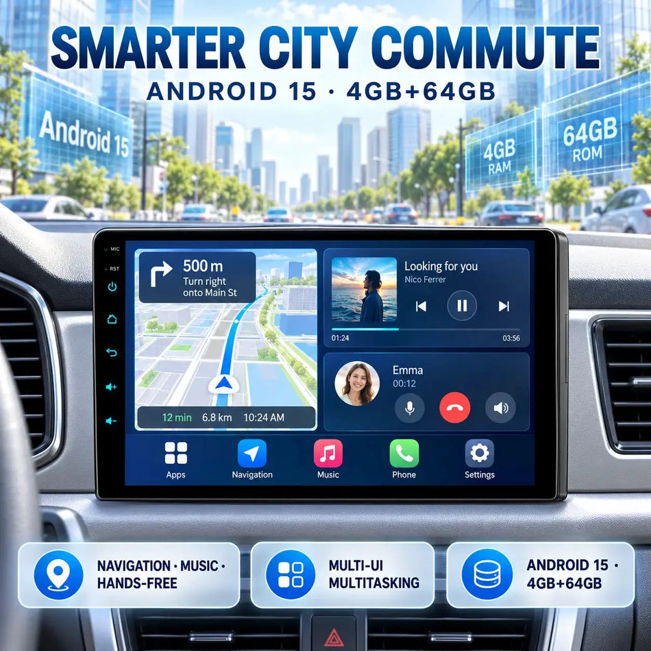 2Din Android 15 Stereo With Wireless Carplay For VW Golf by InterCyprus Trading Ltd