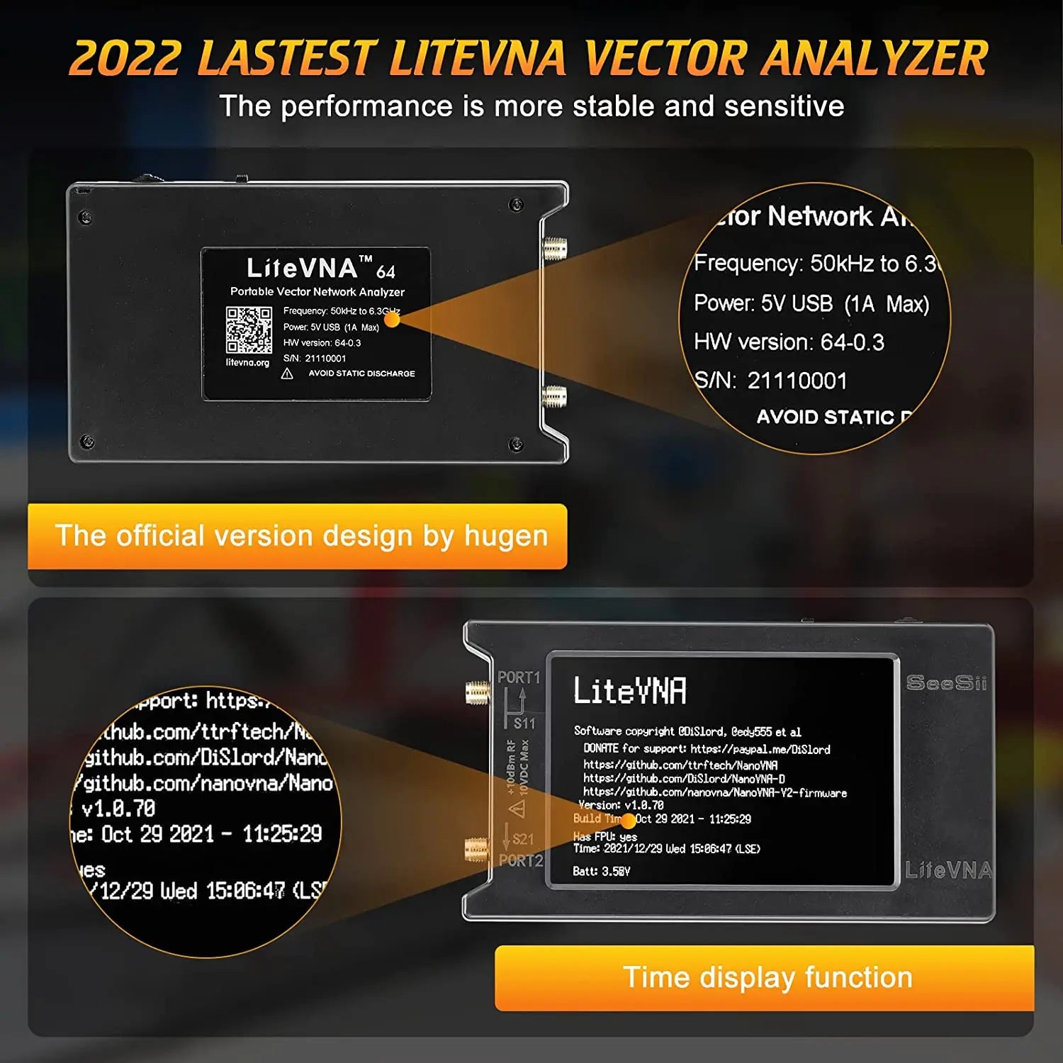 LiteVNA TinySA ULTRA NanoVNA &ndash; Data Storage Enabled