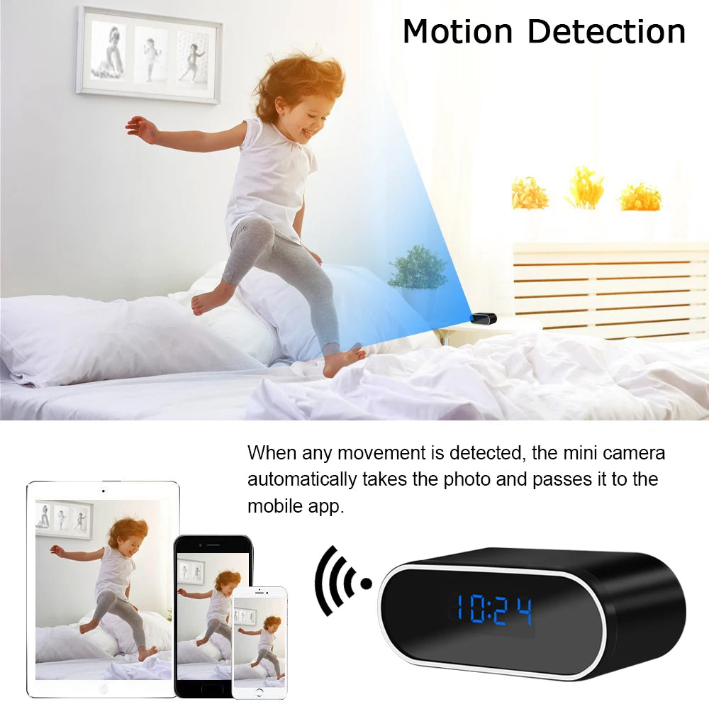 Sarfeng C01 Mini Camera Clock &ndash; Full HD 1080P Home Security