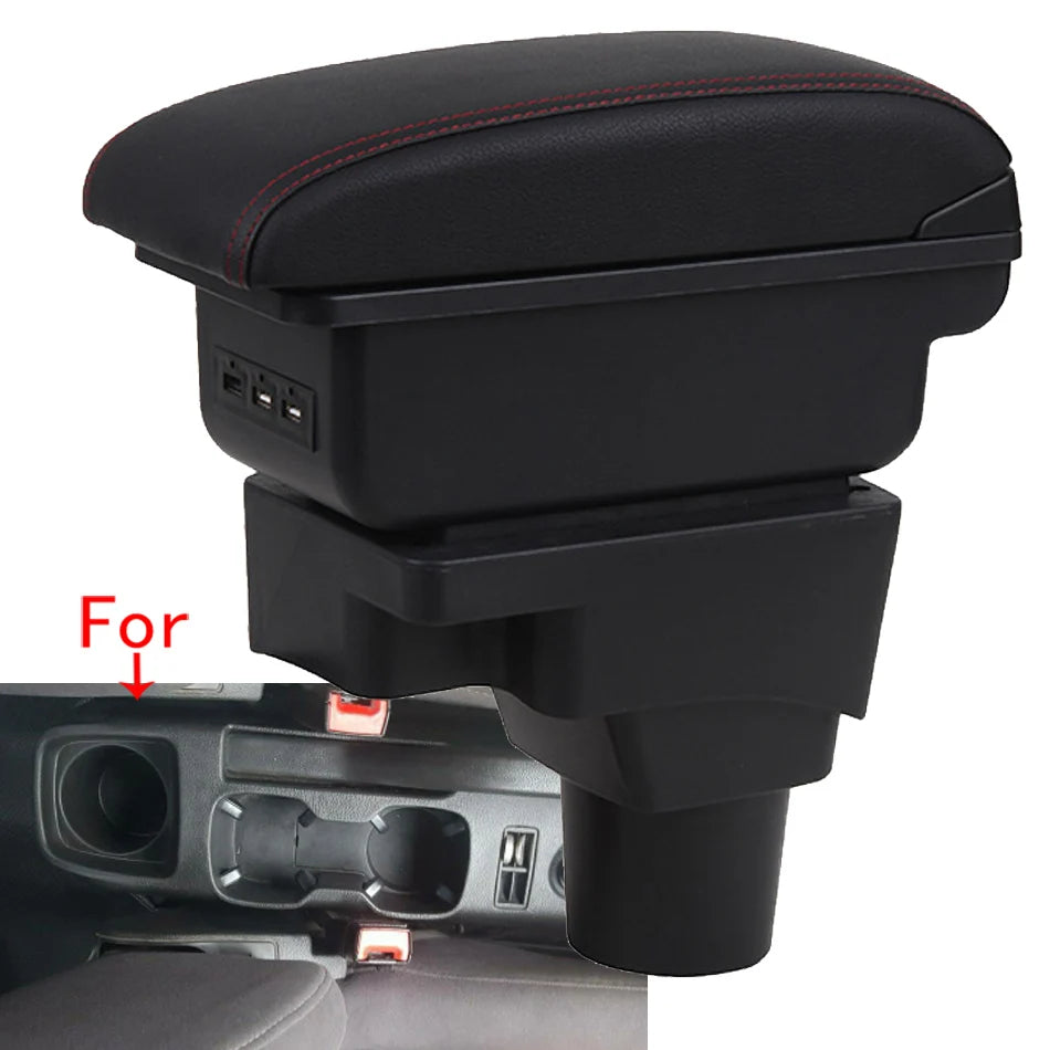 Dual Layer Armrest Box with USB and Type-C for Chevrolet Sonic Aveo