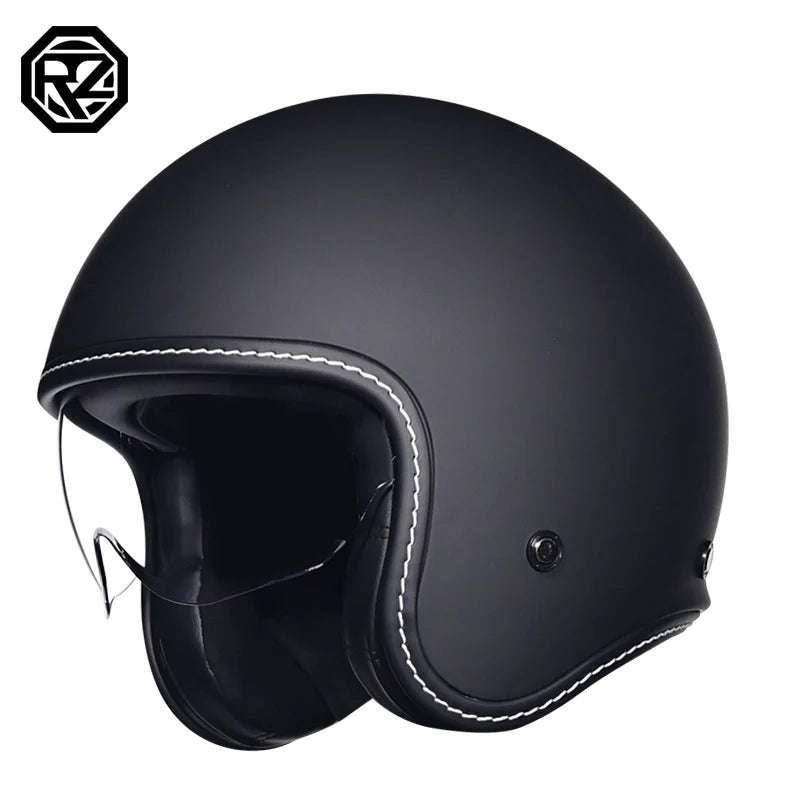 OrzChoice 2025 Retro Motorcycle Helmet - Built In Lens
