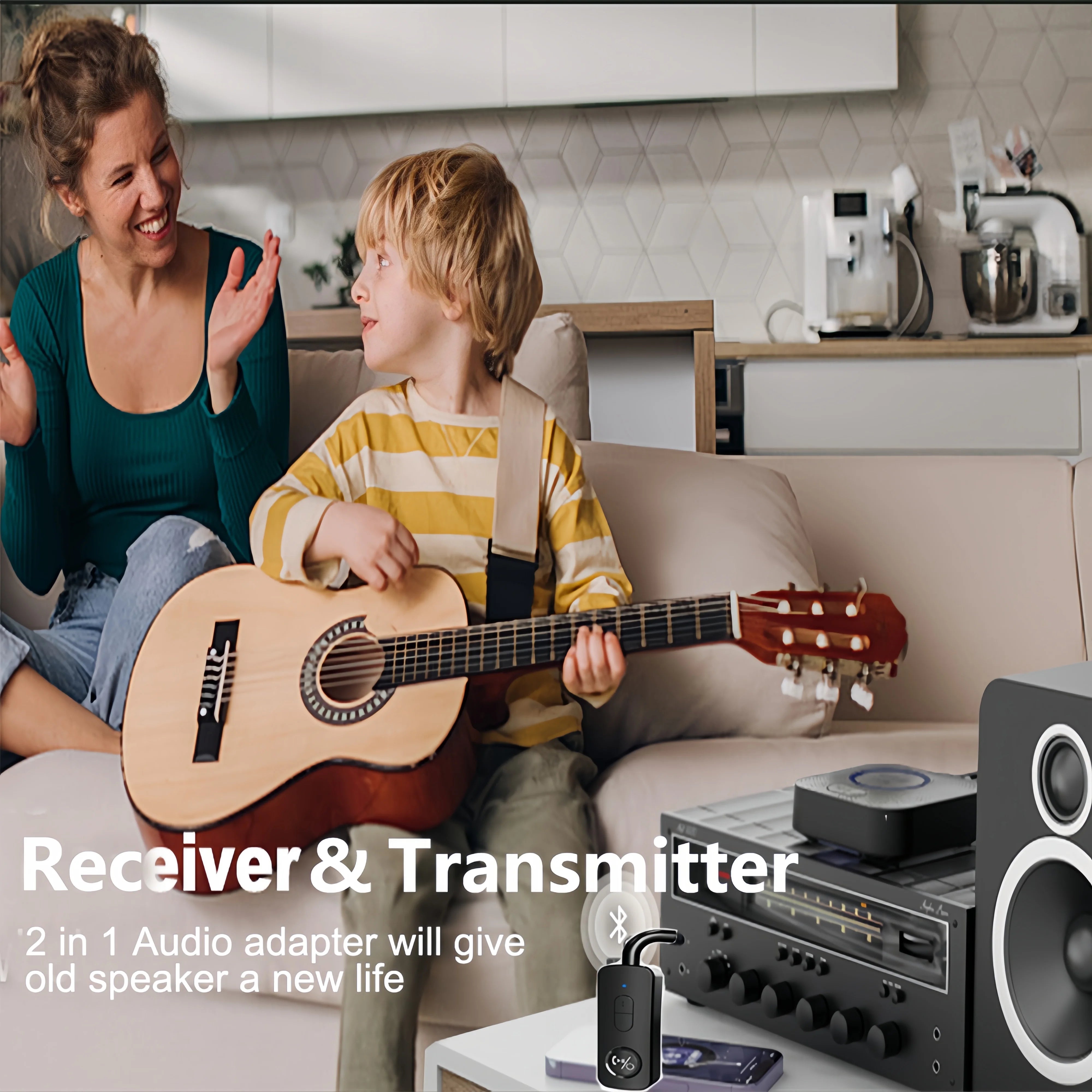 Kebidumei 2-In-1 Bluetooth 5.3 Audio Adapter &ndash; Dual Audio