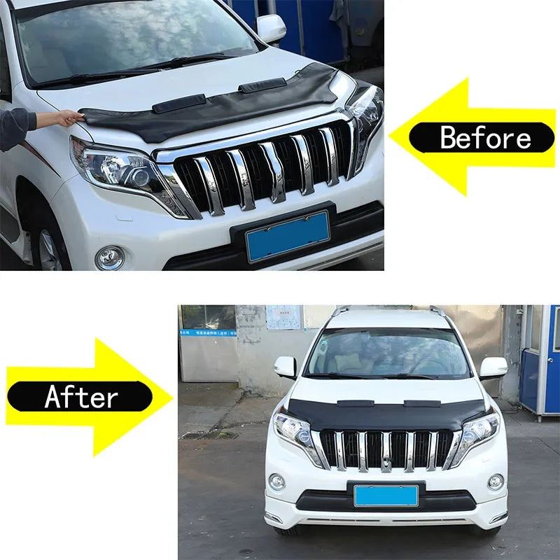 Nahkainen ulkopuolen hood suojus Prado FJ150 2010–2017 varten