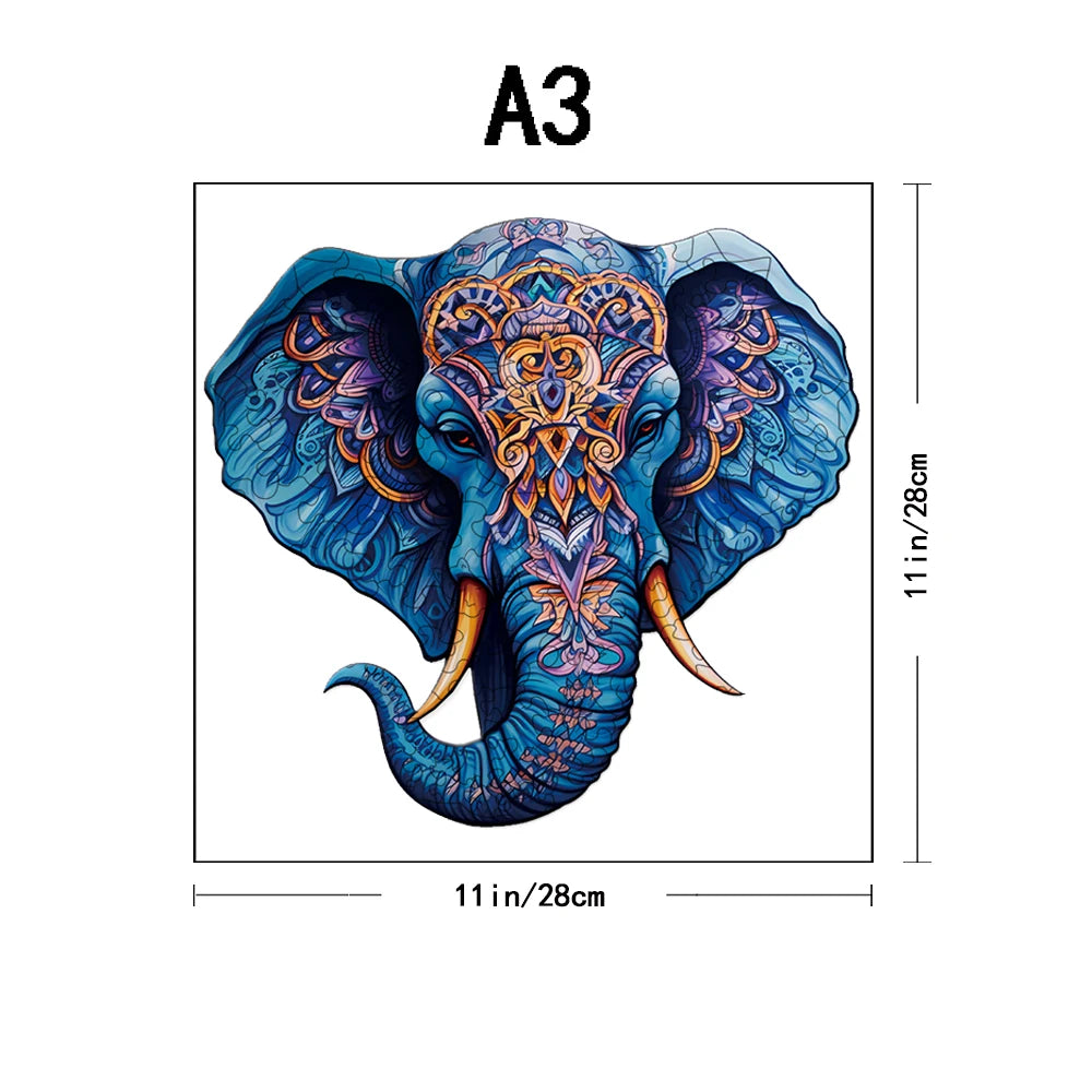 Wooden Jigsaw Puzzle - Colored Cat &amp; Peacock Design - Creative Intelligence Toy for Adults and Kids 14+