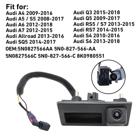 Dynamic Trajectory CanBus Trunk Handle Reverse Camera For MQB PQ Audi A3 A5 Q5 A7 B8/VW Passat Golf Tiguan Jetta Polo Skoda Bora by InterCyprus Trading Ltd