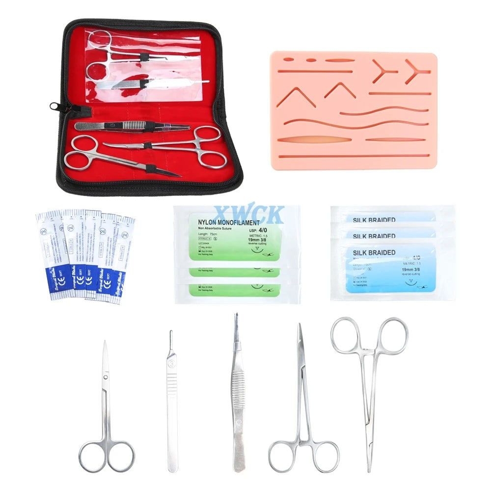 17Pcs Silicone Suture Pad Kit &ndash; Practice Model With Tools Default Title
