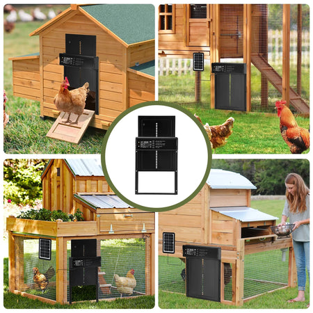 Solar Automatic Chicken Coop Door &ndash; LCD Screen Auto Open