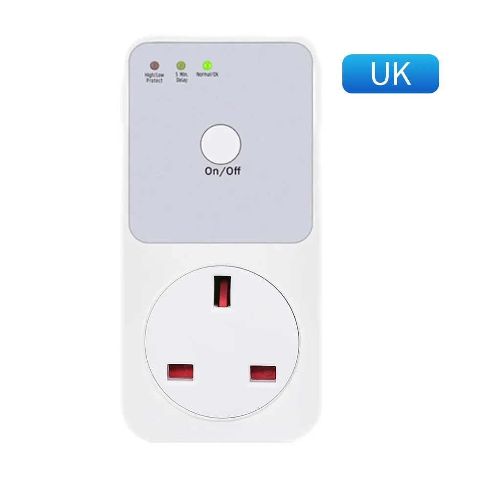 220V Digital Automatic Voltage Protector Socket - Auto Timer UK PLUG