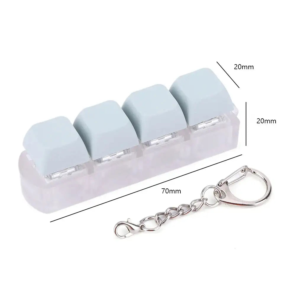 4 Key Mechanical Keyboard Cube Fidget Toy for Adults Gifts