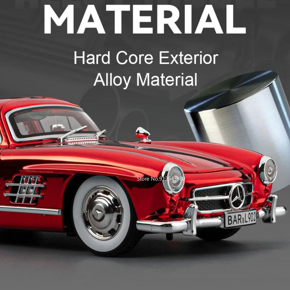 1:24 Merilo Diecast Model Avto 300SL z Odprtimi Vrati, Povleci Nazaj, Zvok
