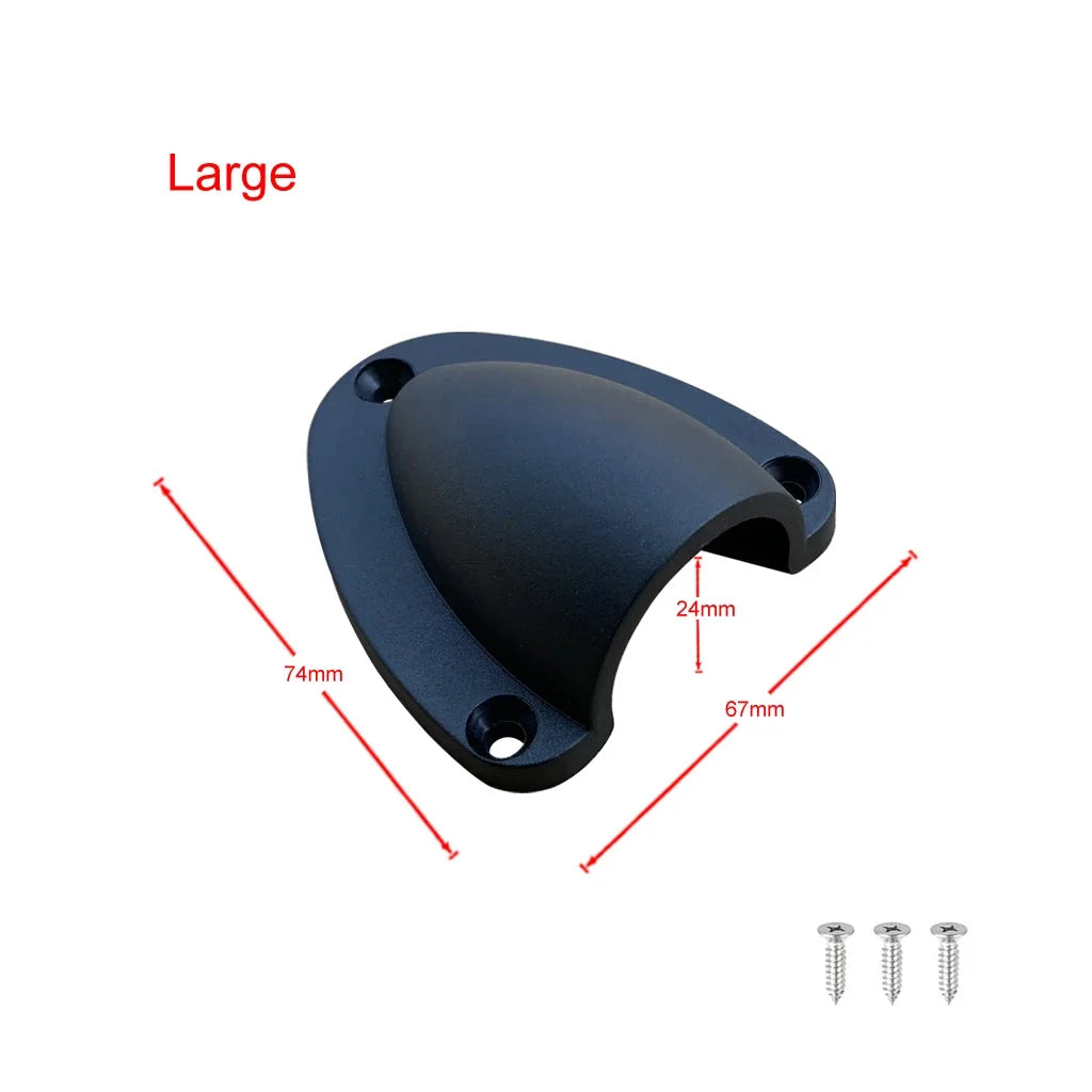 Boat Accessories Nylon Wire Cable Vent Cover Clam Shell Clamshell Vent Ventilator Through Vents for Boat Outlet Marine Hardware Large Black