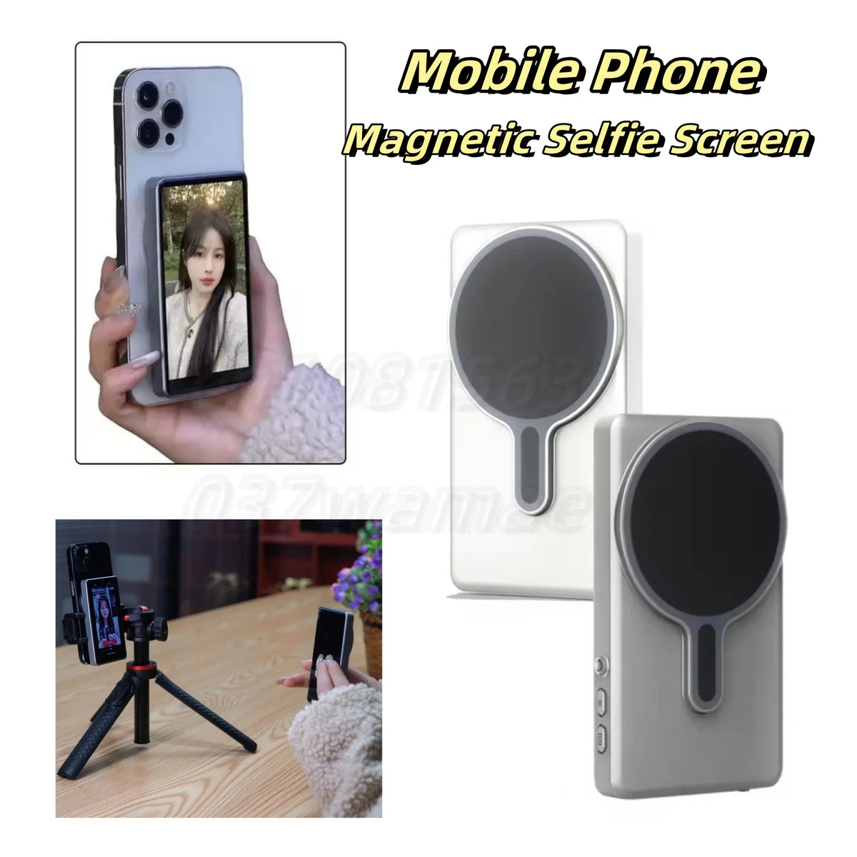 Magnetic Phone Vlog Selfie Monitor &ndash; IPhone Android Ready