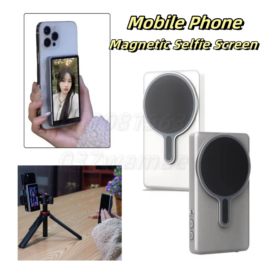 Magnetic Phone Vlog Selfie Monitor &ndash; IPhone Android Ready
