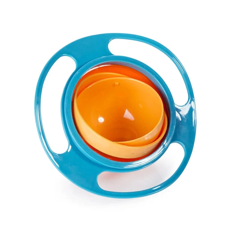 Gyro Bowl 360&deg; Spill-Proof Feeding Dish for Babies and Toddlers Blue